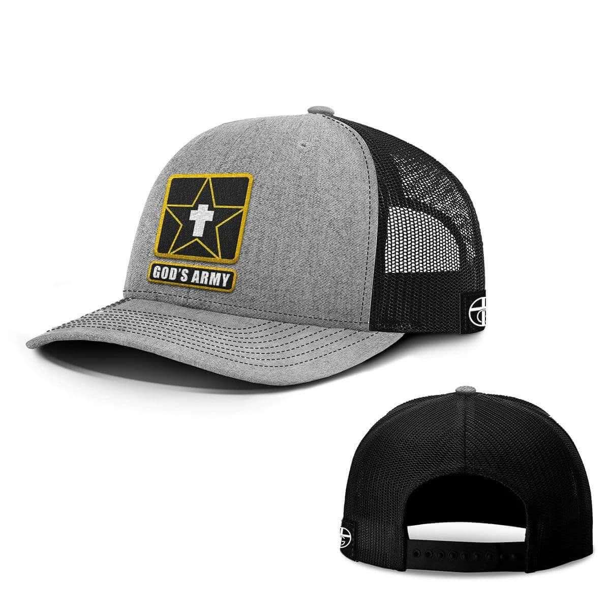 Our True God Hat Snapback / Heather and Black / One Size God's Army Hats