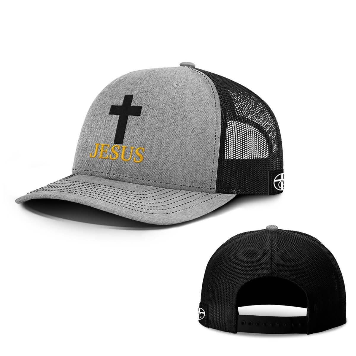 Our True God Hat Snapback / Heather and Black / One Size Jesus Cross Hats