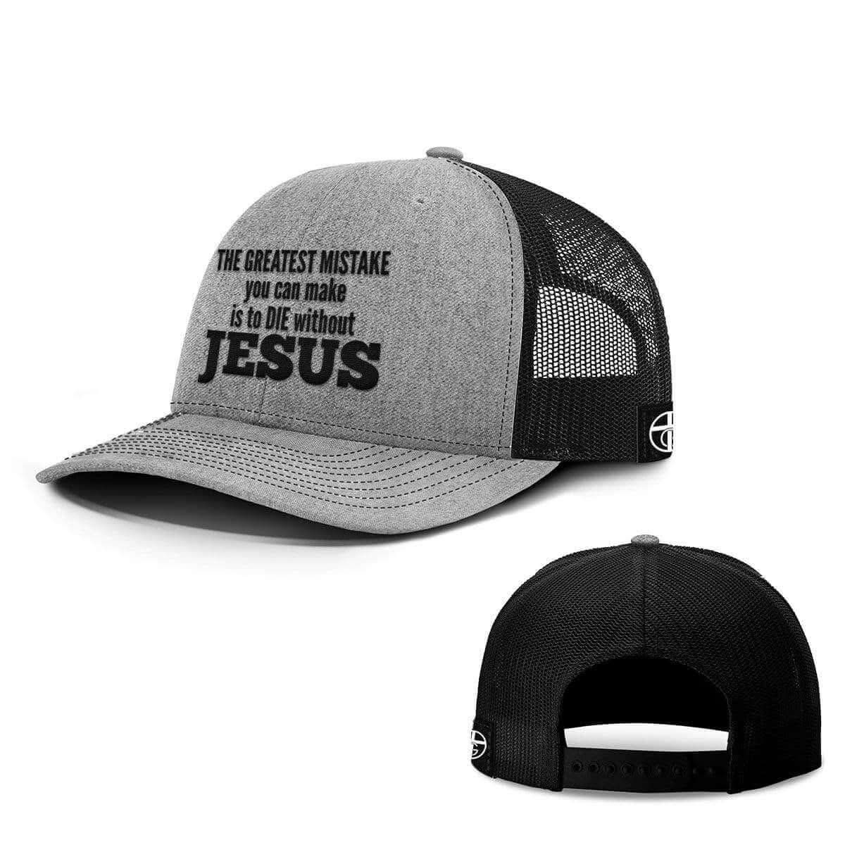 Our True God Hat Snapback / Heather and Black / One Size The Greatest Mistake Hats