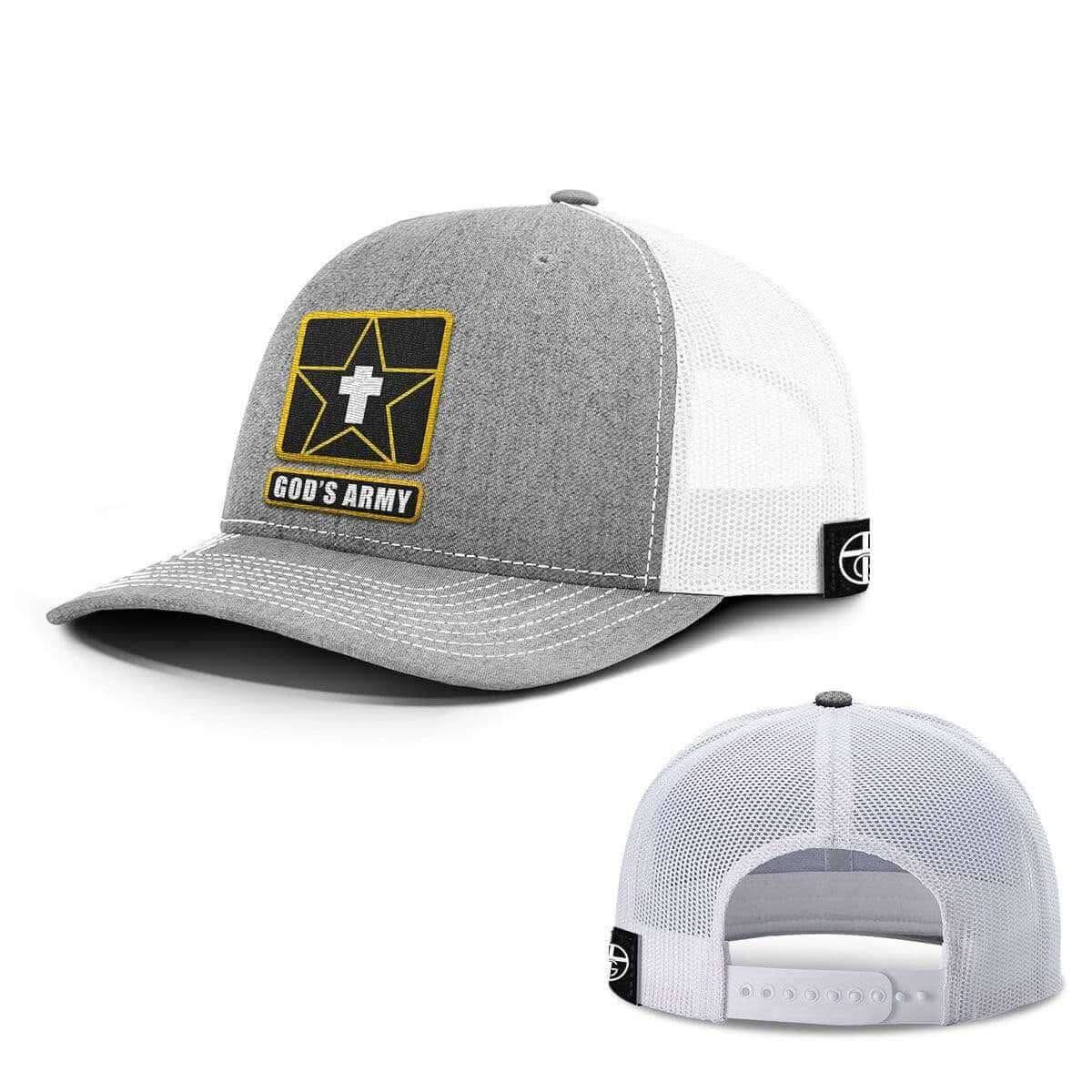 Our True God Hat Snapback / Heather and White / One Size God's Army Hats