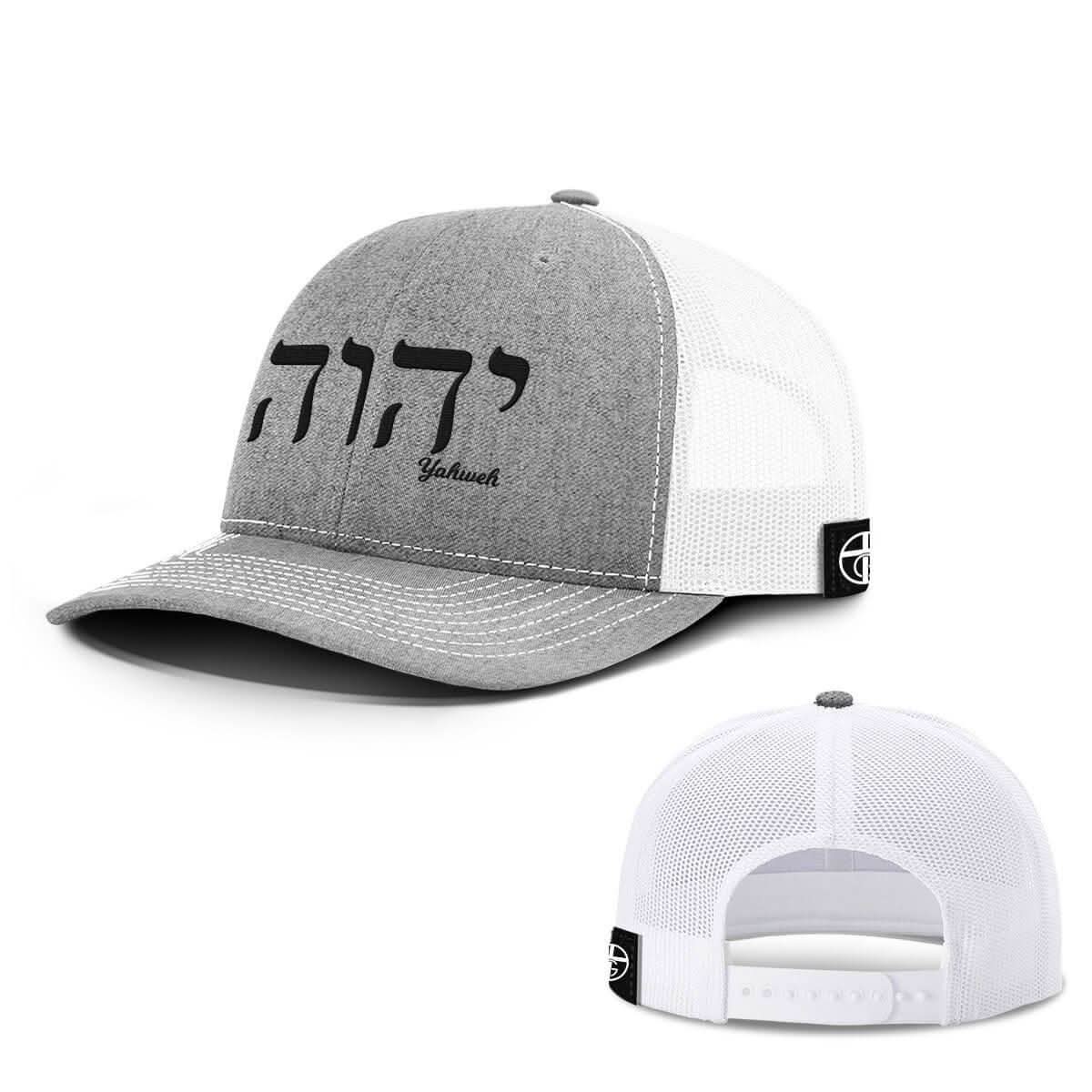 Our True God Hat Snapback / Heather and White / One Size Yahweh Hats