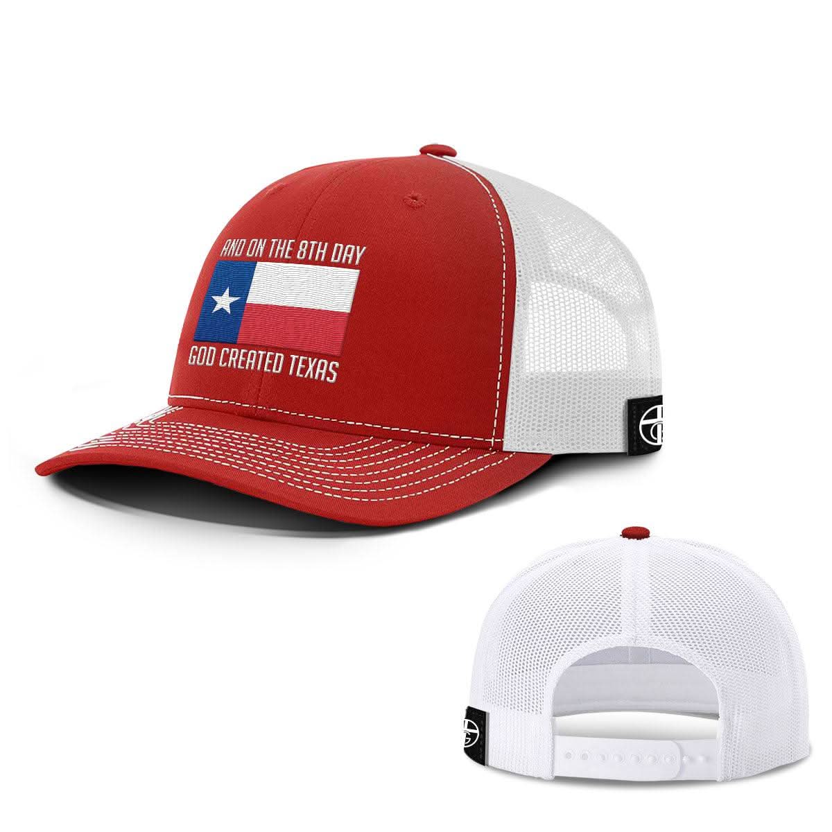 Our True God Hat Snapback / Red And White / One Size God Created Texas Hats