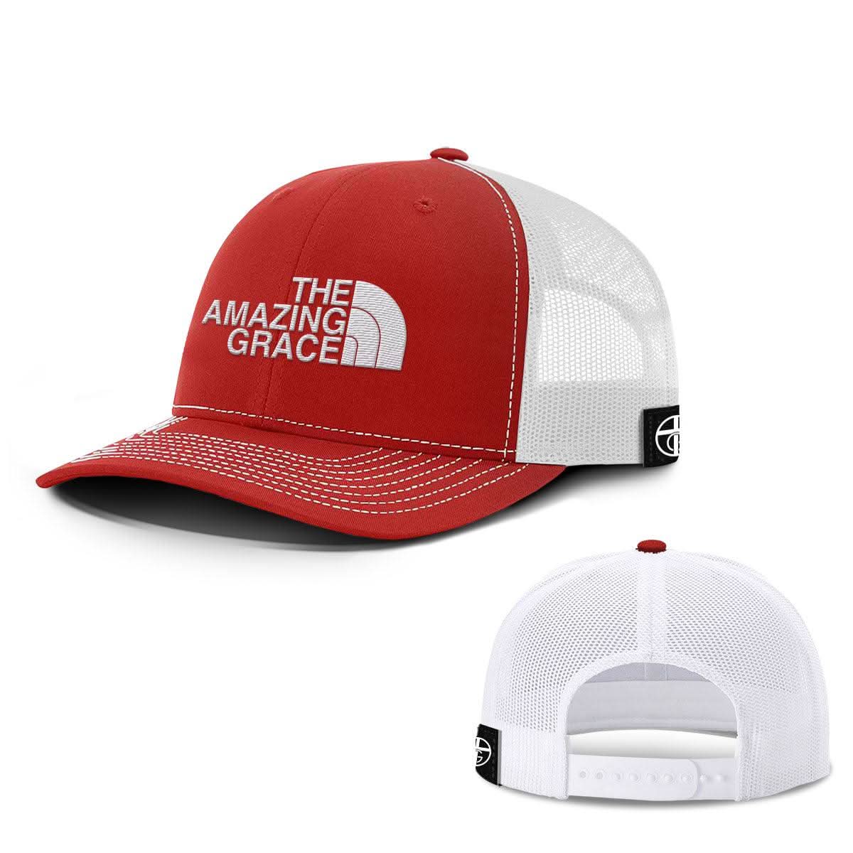 Our True God Hat Snapback / Red And White / One Size The Amazing Grace Hats