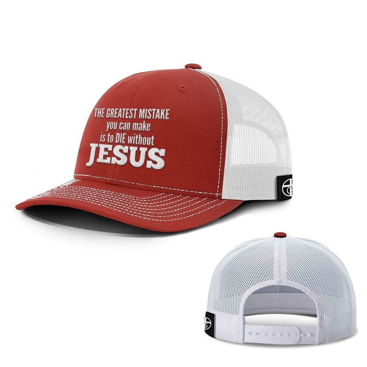 Our True God Hat Snapback / Red And White / One Size The Greatest Mistake Hats