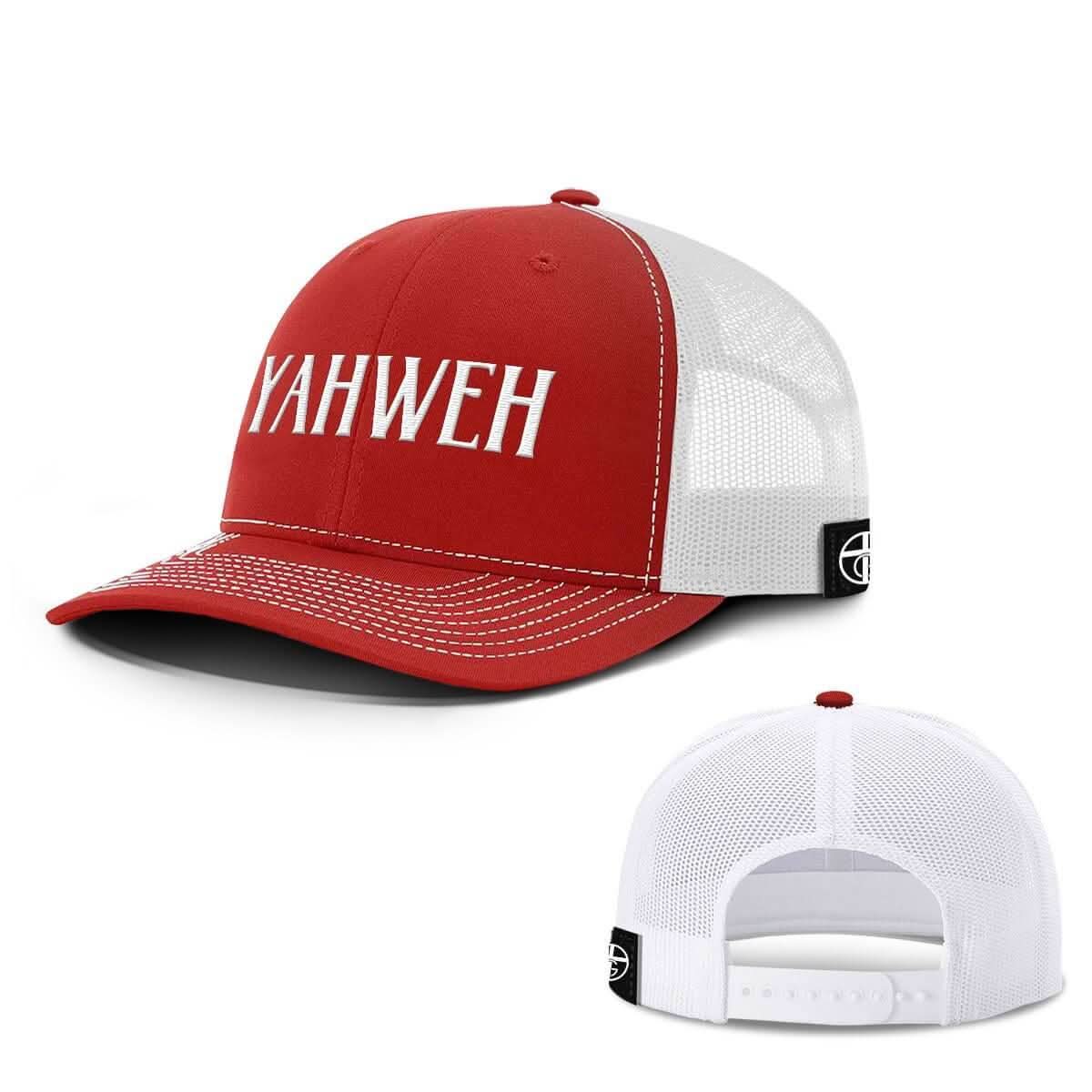 Our True God Hat Snapback / Red And White / One Size Yahweh V2 Hats