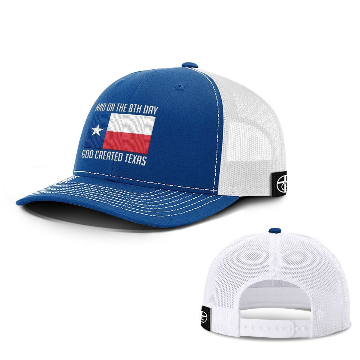 Our True God Hat Snapback / Royal Blue and White / One Size God Created Texas Hats