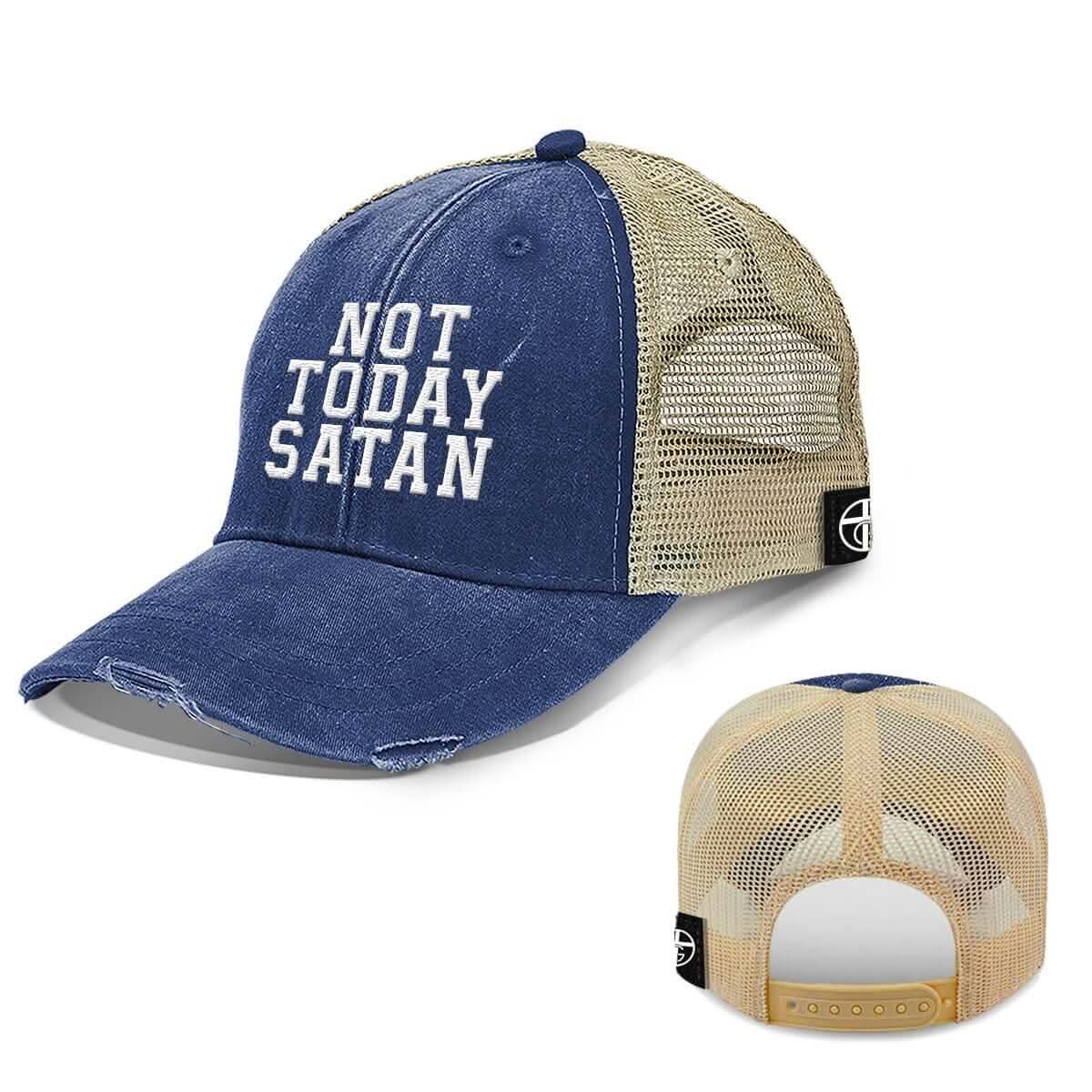 Our True God Hat Trucker / Royal Blue / One Size Not Today Satan Trucker Hats